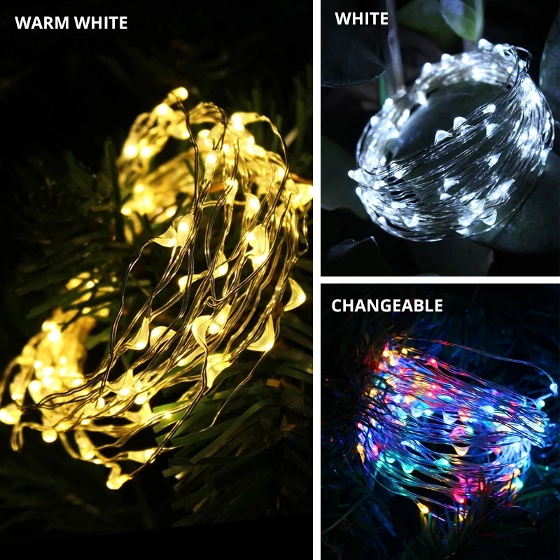 

Solar String Fairy Lights LED Waterproof Outdoor Garland Solar Power Lamp Christmas for Garden Decoration Christmas Decorations