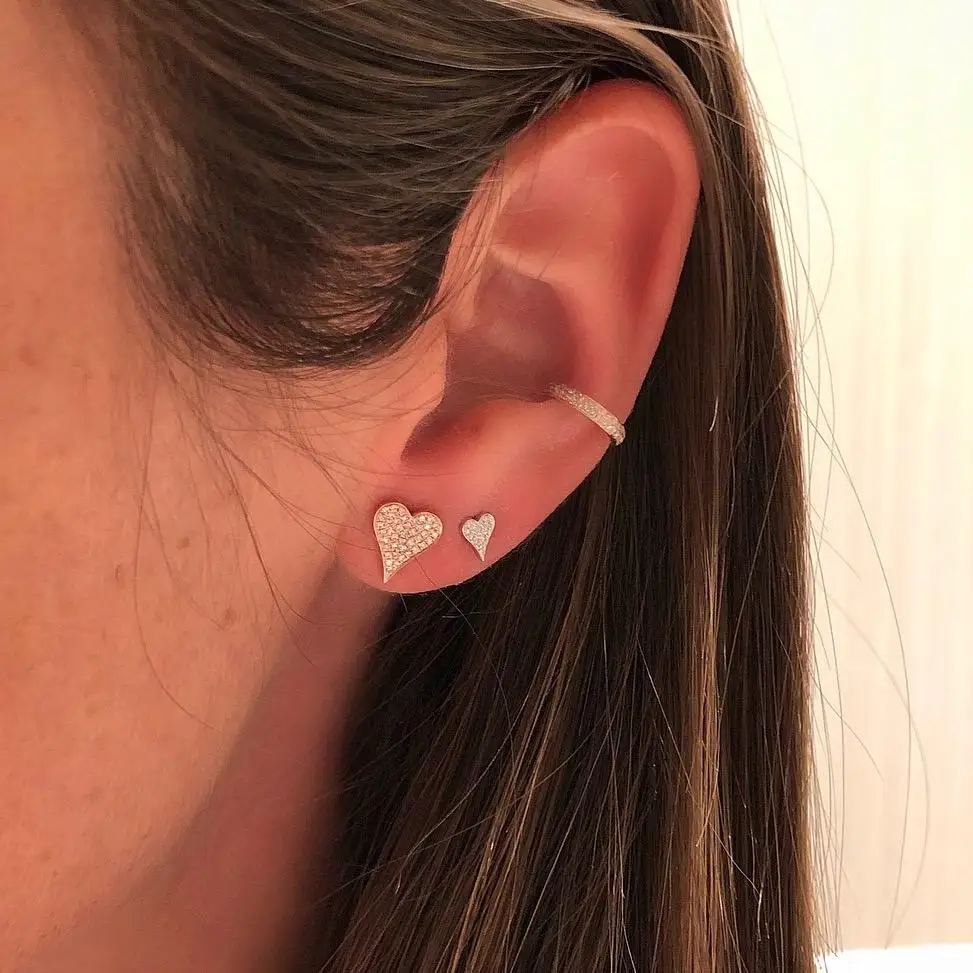 Настоящее серебро 925 пробы милые мини блестящие серьги с кубическим цирконием в