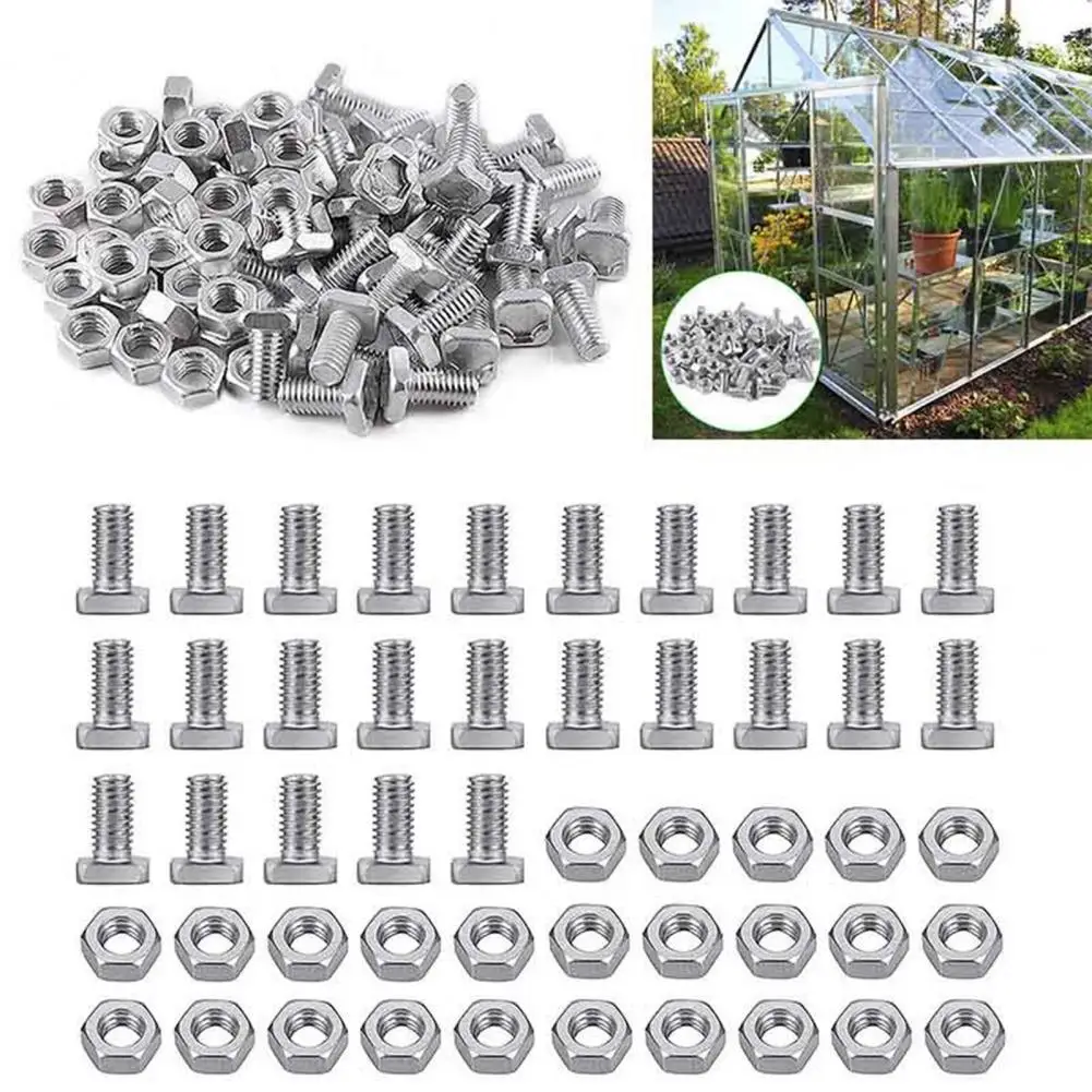 

1 Set Aluminium Nut Bolt Kit Tough Removable Threading Screws Through Hole Bolts Hardware