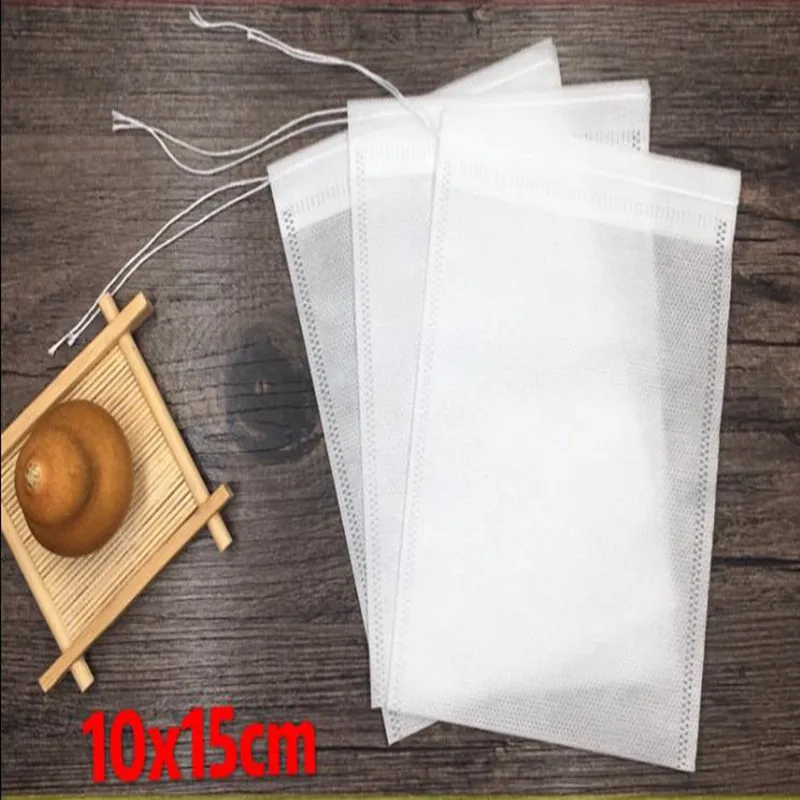 Новый одноразовый нетканый мешок для чая с фильтром емкость пузырчатой супа 100