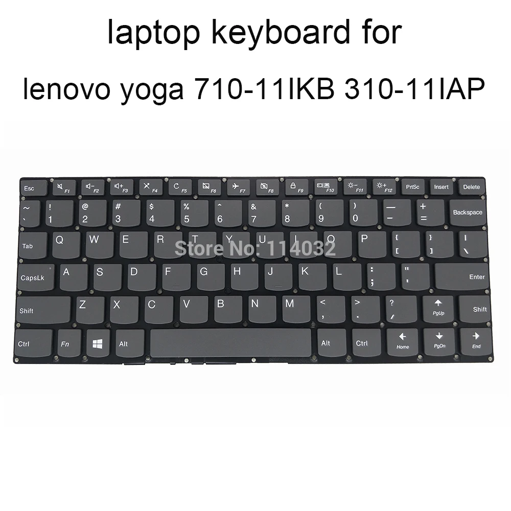 Клавиатура для ноутбука lenovo yoga 710 11 11IKB 310 11IAP 11ISK английская серая оригинальная