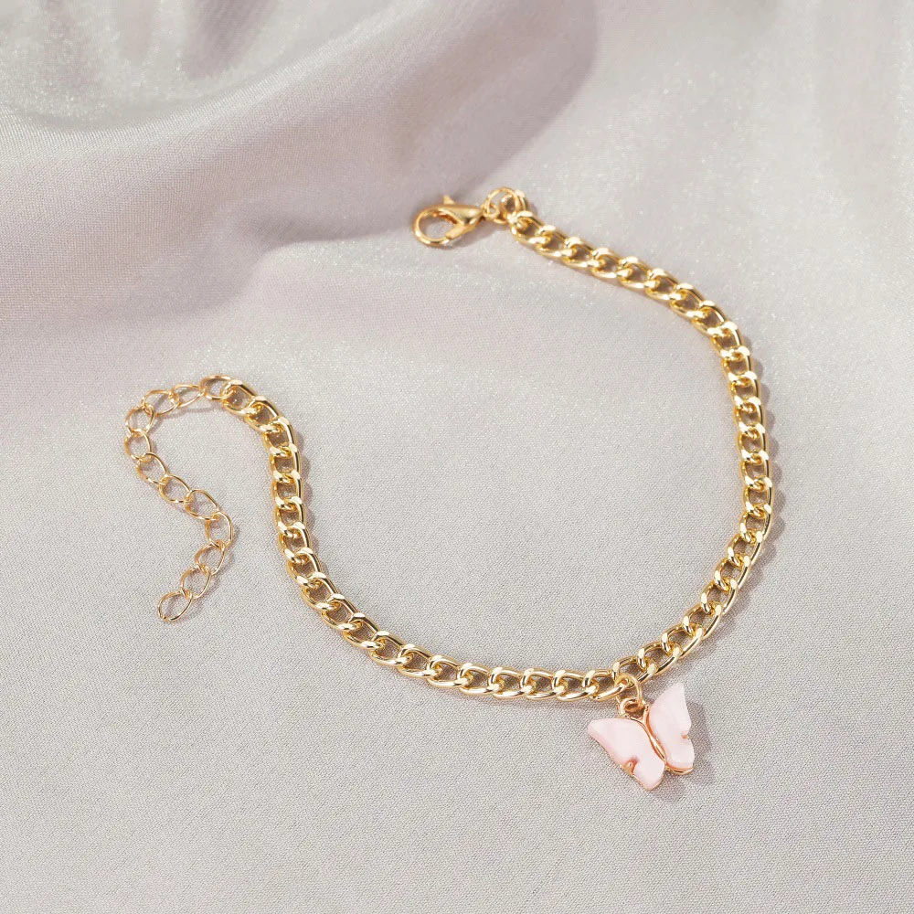 1 шт. женский браслет на лодыжку с подвеской-бабочкой | Украшения и аксессуары