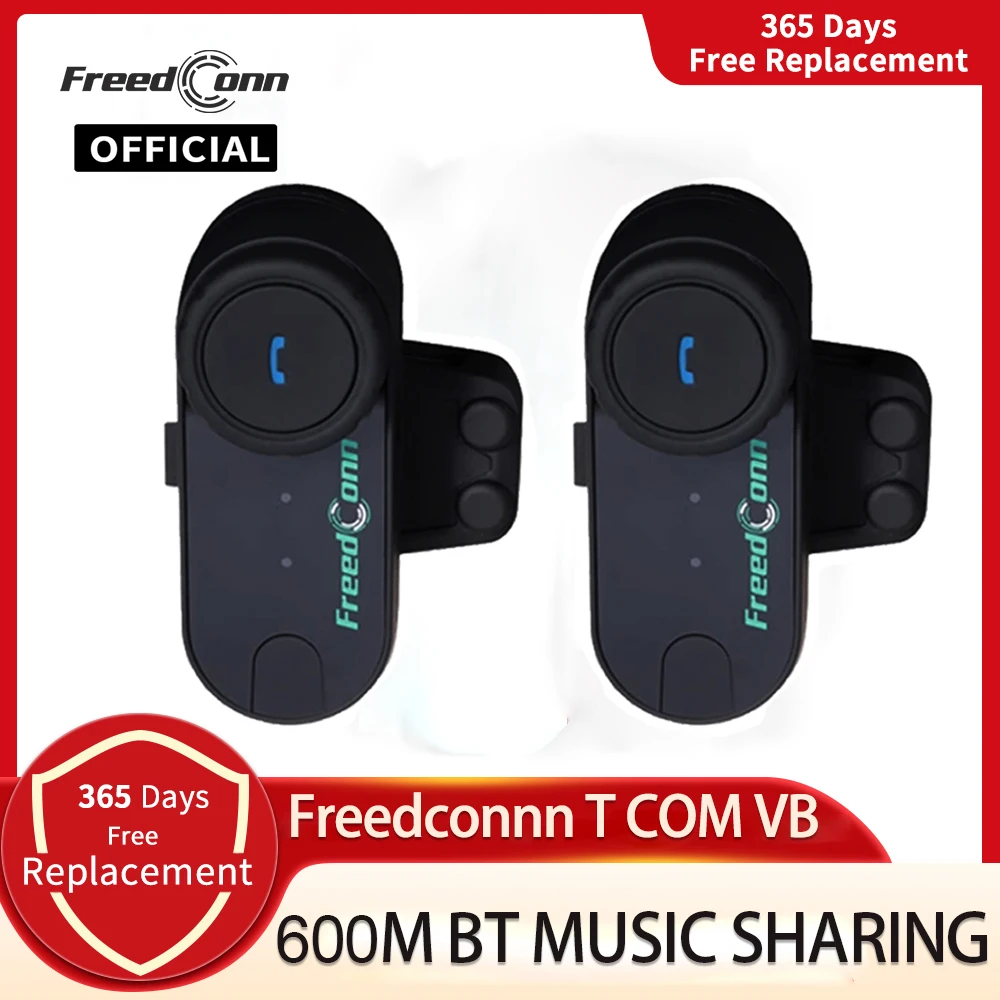 

FreedConn Motorcycle Intercom Bluetooth 5.0 1000M Helmet Headset Wireless Motorbike Headphone FM Radio Interphone New T Com VB