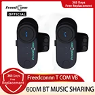Bluetooth-гарнитура FreedConn TCOM-VB для мотоцикла, 800 м, беспроводная, с FM-радио