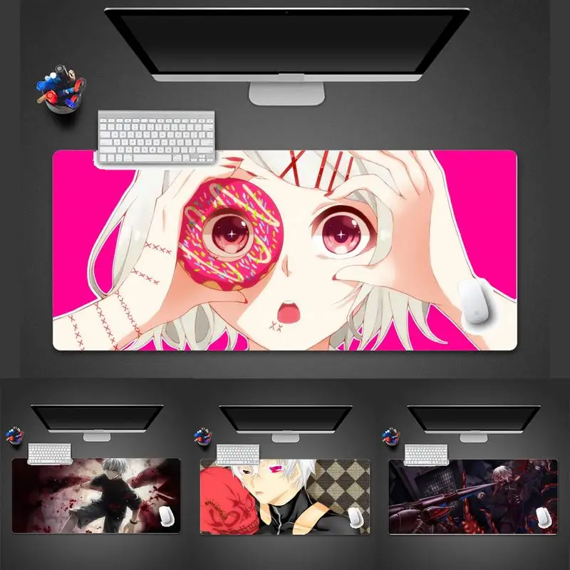 

Tokyo Ghoul anime Computer Desk Keyboard Table Protect Game Office Work Mouse Mat pad X XL XXL Non-slip Laptop Cushion