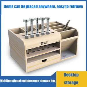 tool guide wooden storage box screwdriver tweezers holder mobile phone repair desktop reception tool parts box free global shipping