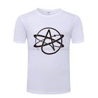Символ атеиста Мужская футболка FSM Pastafarian религия печатных Новинка футболки из хлопка с коротким рукавом Футболка уличная размера плюс
