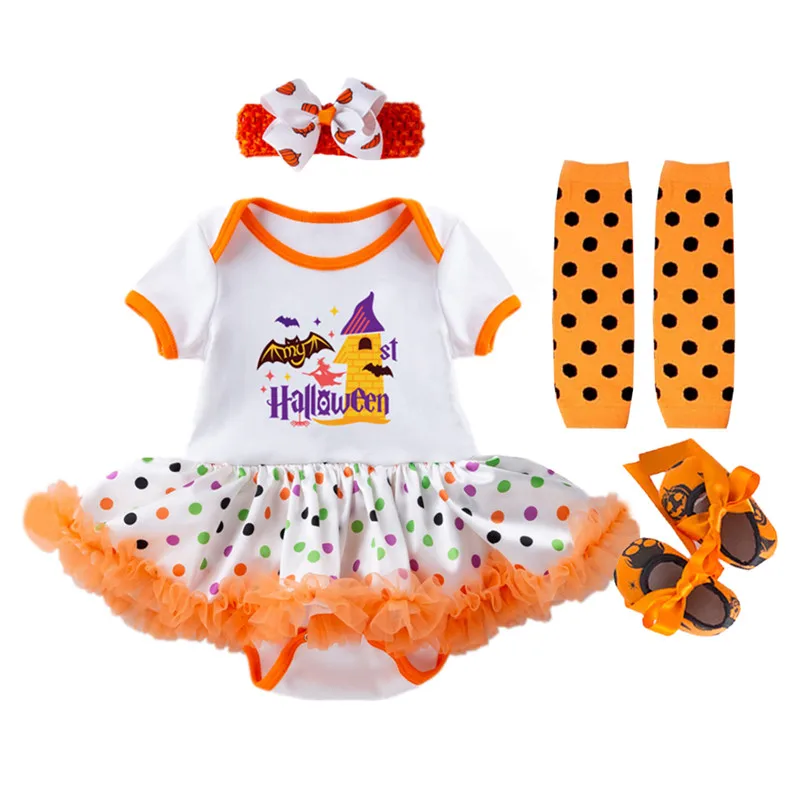 Summer Style Bebes Girl Clothing Set My First Halloween Baby Dress Short Sleeve Kids Infant Costumes For Birthday Party Cosplay