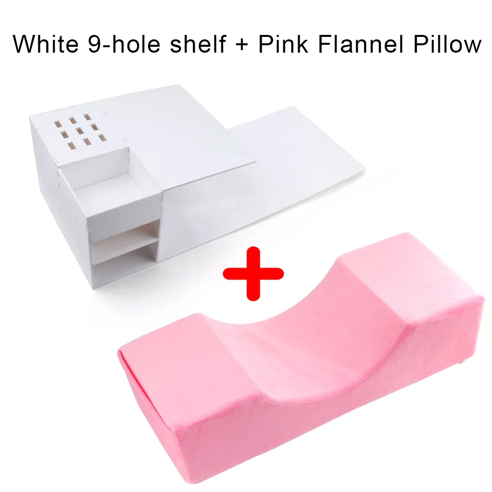 9 holes White set A Наращивание ресниц фланелевая Полиуретановая подушка эргономичная память шеи ресниц полка для подушки для салонного использования прививка поддержка наращивание ресниц инструменты - Цвет: 9 holes White set A