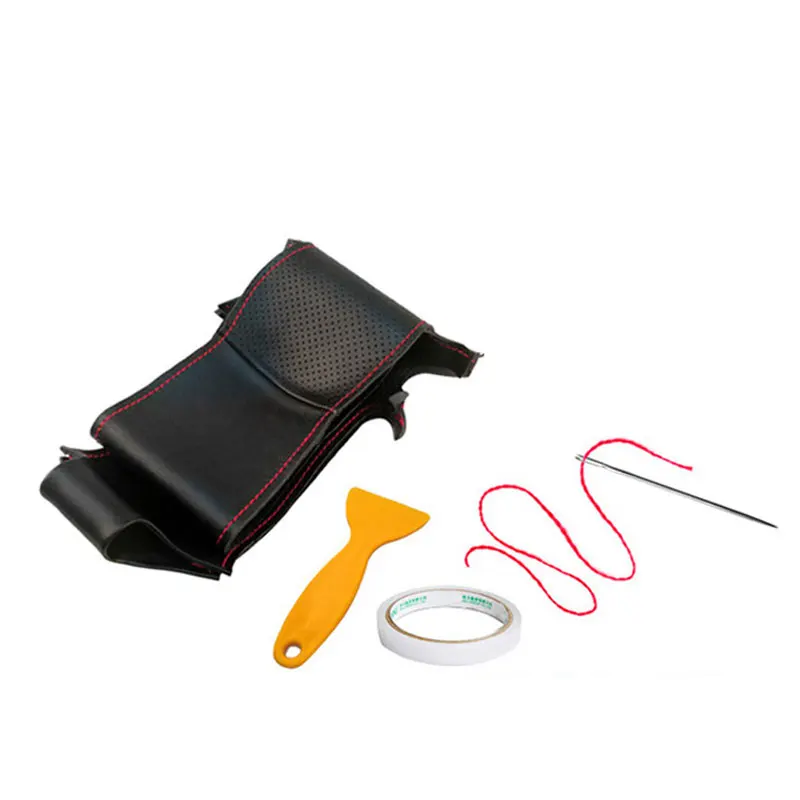 LUNDA черный чехол рулевого колеса автомобиля из искусственной кожи для Volkswagen VW Gol