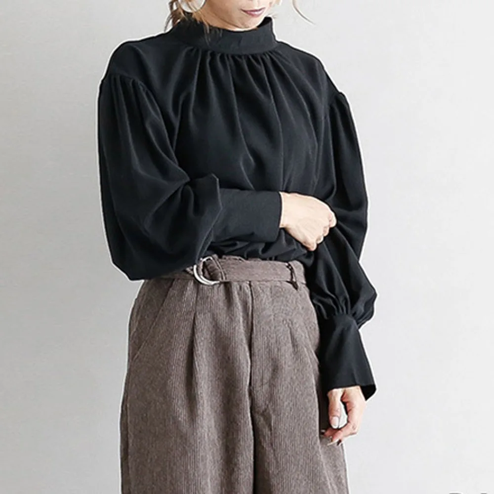 Весенне-осенняя Офисная Женская блузка из японского шифона Женский пуловер с