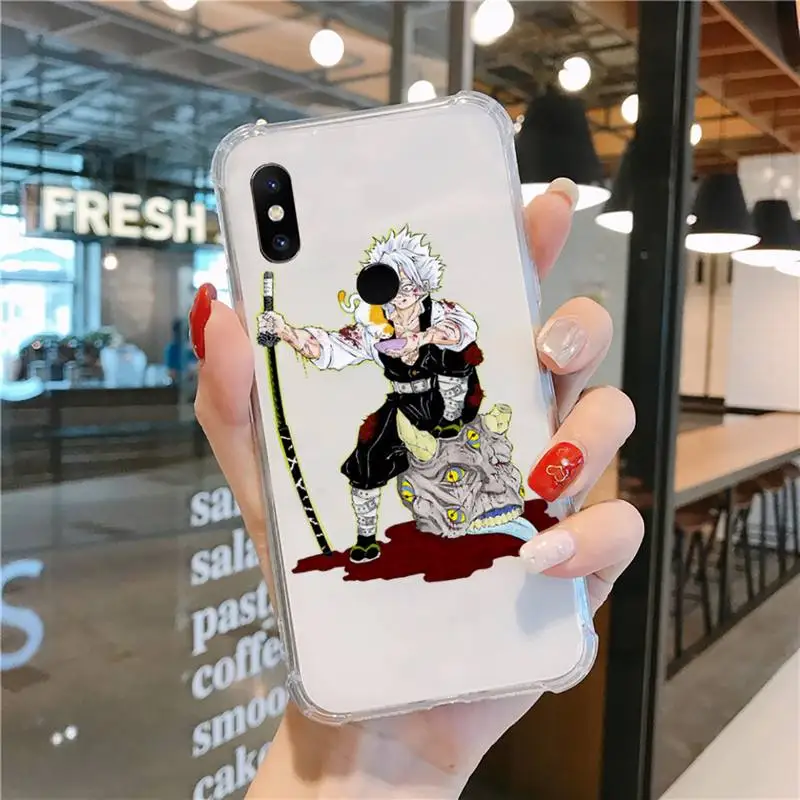 

Genya Shinazugawa Anime Phone Case Transparent For Xiaomi CC 9 11 MAX3 Mix3 MIX2 6X 8 5x 10S 11 10 X SE lite Pro mobile bags