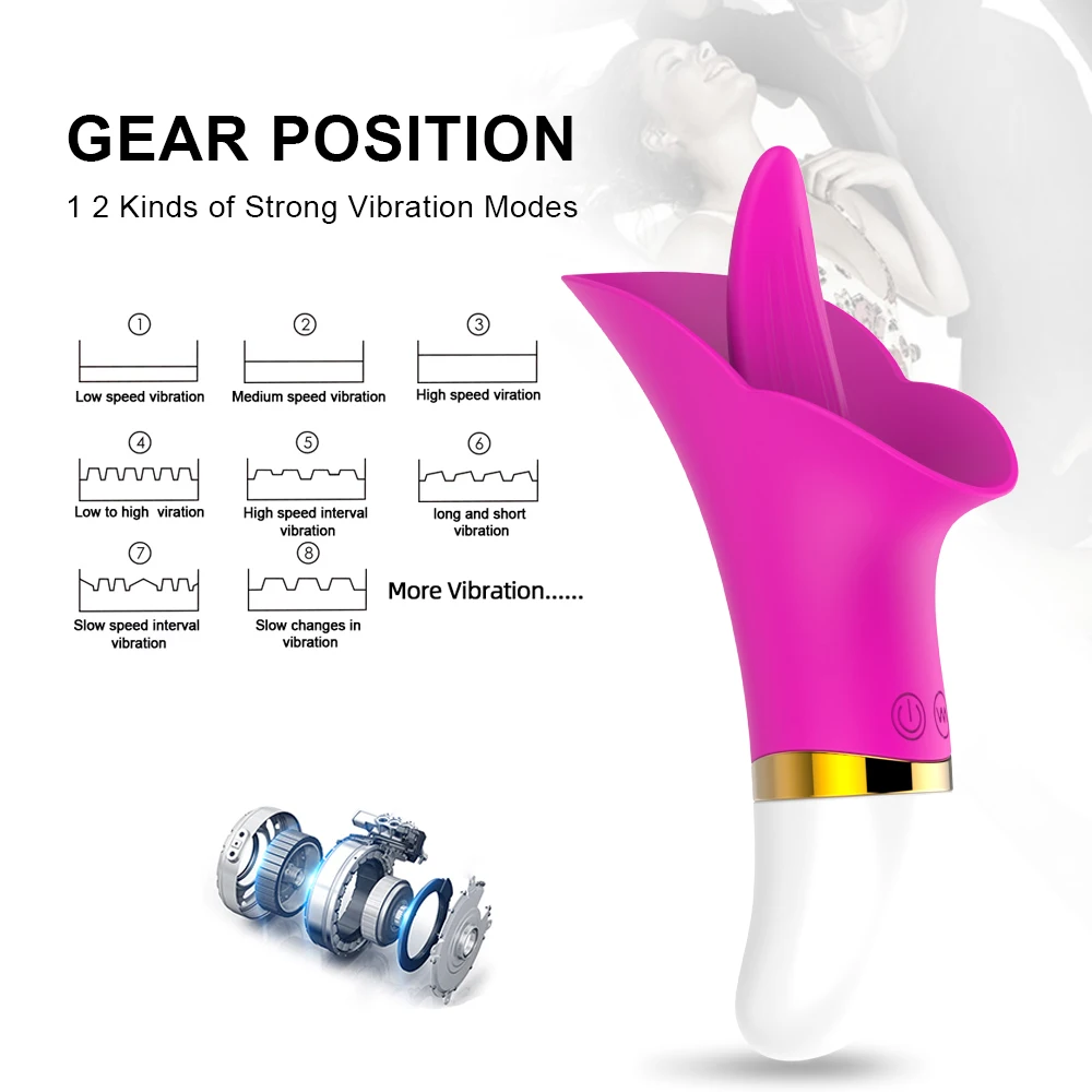 Лизающий Женский Вибратор товары для точки G и клитора взрослых язык женские