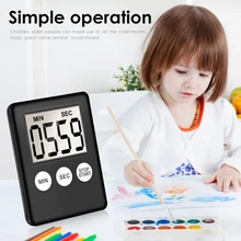 8 Colors Super Thin LCD Digital Screen Kitchen Timer Square Cooking Count Up Countdown Alarm Sleep Stopwatch Clock dropship