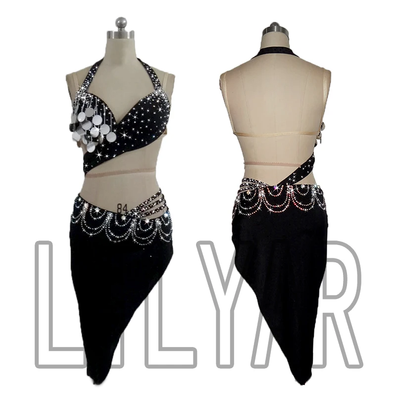 Танцевальное платье ручной работы для латиноамериканских выступлений Танцевальное платье ручной работы для латиноамериканских выступлений