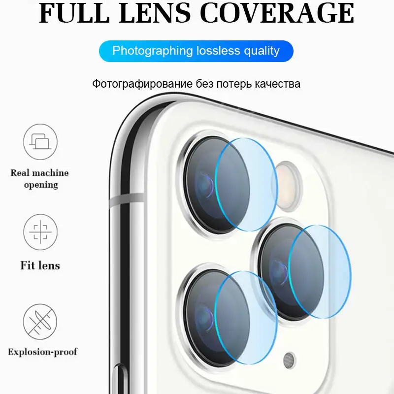 3 шт., задняя камера, закаленное стекло для IPhone 11 Pro 6 6s 7 8 Plus, Защитное стекло для IPhone XS XR X, защитная пленка