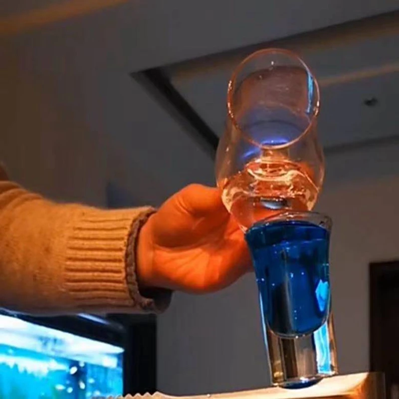 

2PCS/LOT Unleaded Crystal Brandy High Clear High Transparent Thin Style Dwarf Special Cocktail GlassCS