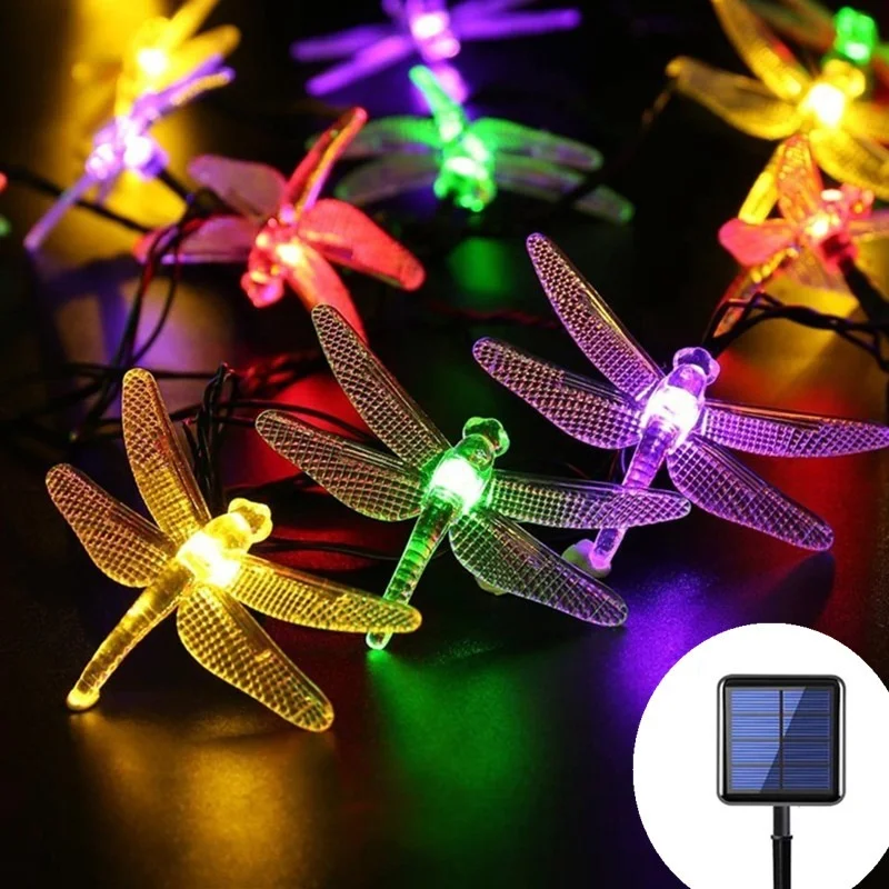 

Fairy Lights Led String Butterfly Dragonfly Solar Led Light Outdoor Garland Light outdoor garland lights Christmas light navidad