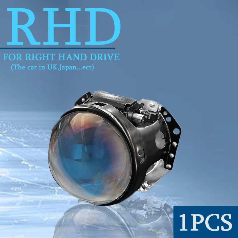 1X RHD hand drive DERI 3,0 дюймов для Hella 5 Биксеноновые линзы проектора фары синяя пленка авто Стайлинг объектив Hi/lo луч модифицированный D1S D2 D3 D4 - Цвет: 1X RHD hand drive