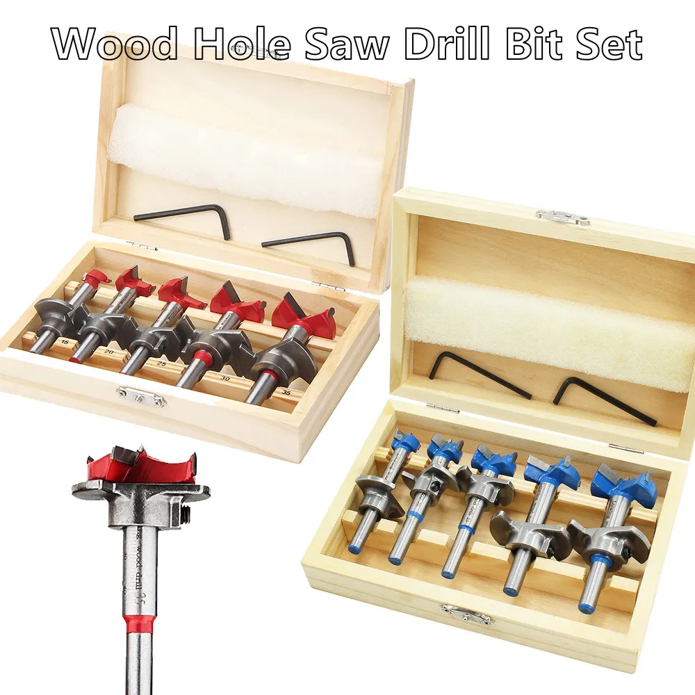 Бесплатная доставка быстрорежущая пила набор сверл 5 шт./15/20/25/30/35 мм карбидная для
