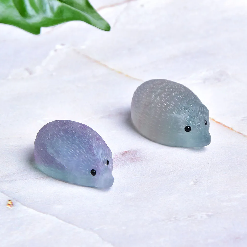 1 шт. натуральный флюорит декоративные ежики рейки камень ремесла животных лечебный Кристал, кварц для домашнего декора DIY подарок