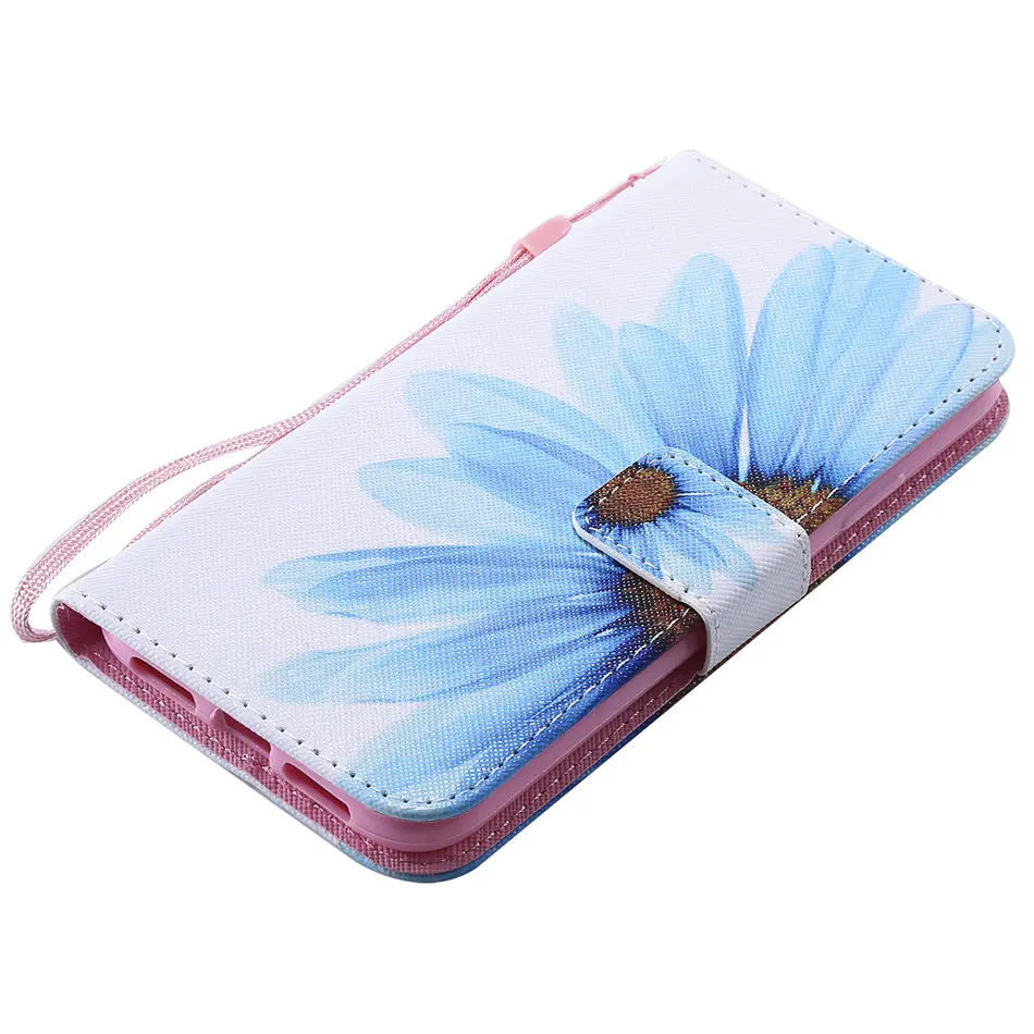 Цветной кожаный чехол Capa с рисунком для Apple iPhone X XR XS 11 Pro Max 7 8 Plus 6S флип Touch 6 5 чехлы