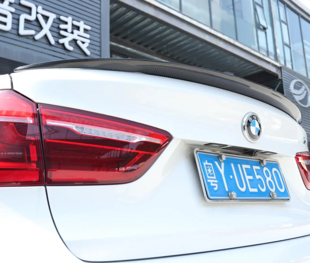 Углеродное волокно заднего крыло багажника выступ Спойлеры подходит для девочек