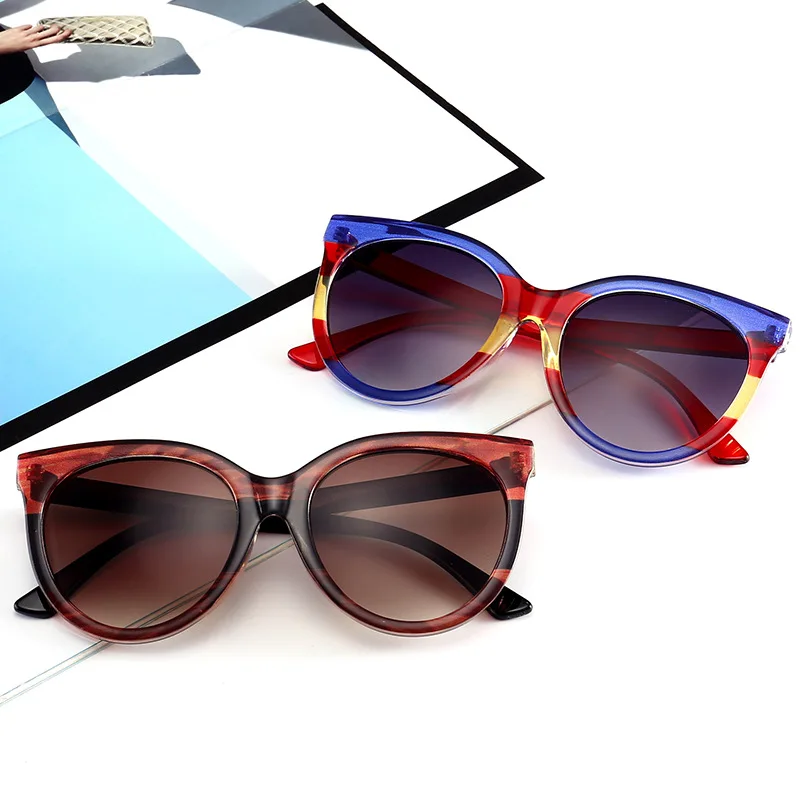 

2PCS Goggles for Motorcycle Translucent Multi-Color Stripe Round Sunglasses Stylish Luxury Sunglasses Motorcycle Accessories