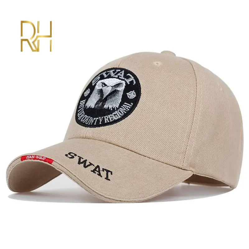 Кепка SWAT Мужская/Женская/мужская с вышитым орлом тактическая бейсболка черный