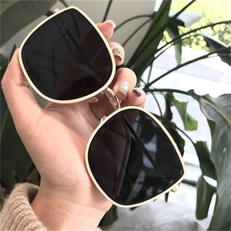 

High Quality women's Oval Cat Eye Sunglasses Lady Metal Rimless shades Luxury Sunglasses Female Driving Glasses zonnebril dames