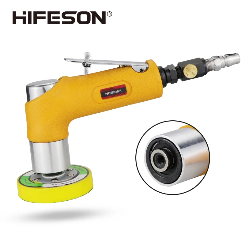 

HIFESON 83S пневматический 90 ° эксцентриковый шлифовальный станок 8 мм резьба внутренний зубчатый трек эксцентриковый дизайн полировальная машина полировальная машинка орбитальная шлифмашина деревообработка станки