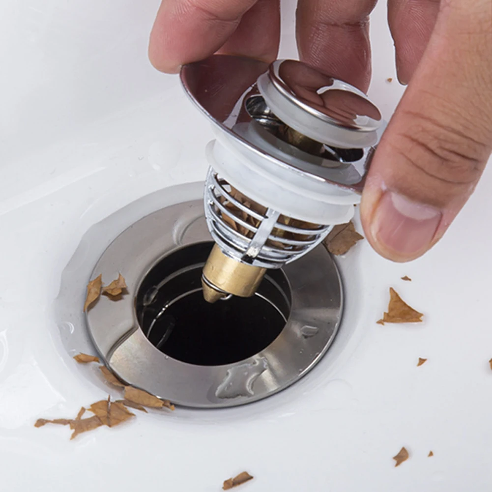 

Универсальный упругий сердечник из нержавеющей стали для умывальника, сливной фильтр с нажимным захватом, пробка для ванны, инструмент для ...