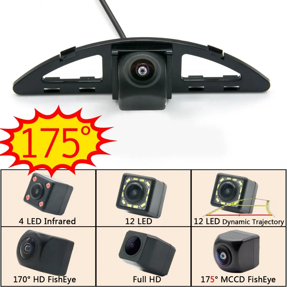 175 градусов рыбий глаз MCCD 12LED HD камера заднего вида для Honda Ballade City 5 Generation GM2 GM3 2011 2012