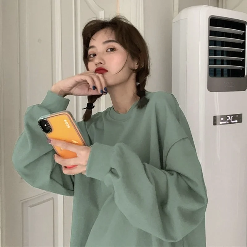 Кофты для женщин свободные мягкие повседневные 9 Цвета однотонная одежда детей с