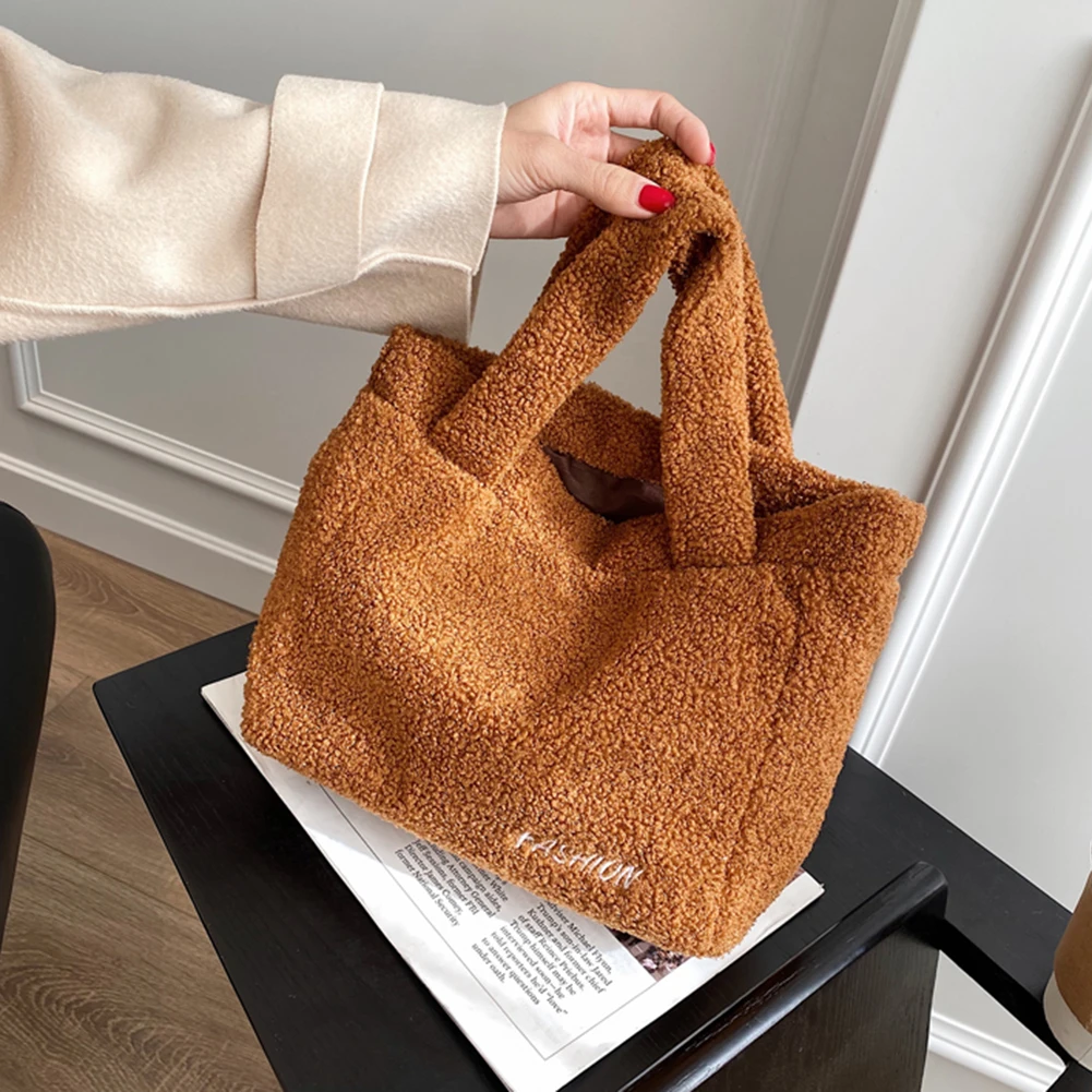 

Женская мягкая плюшевая сумка на плечо 2021, зимняя пушистая женская сумка-мессенджер, женская сумка