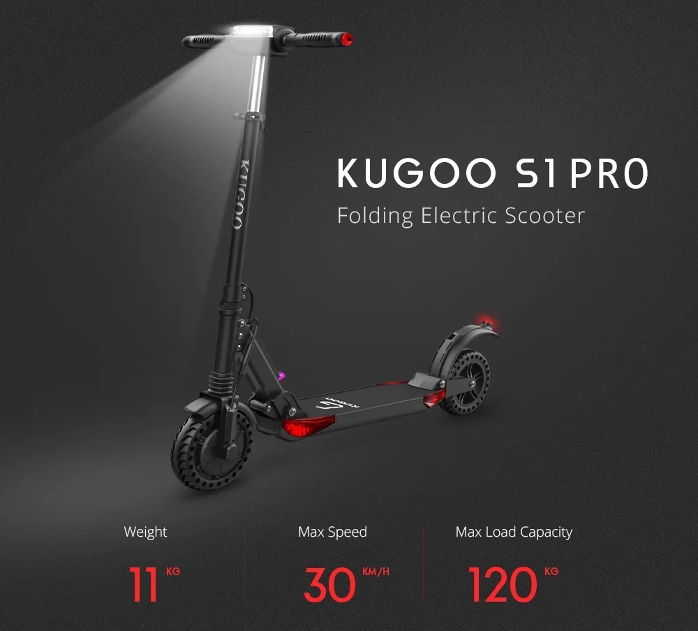[Польша корабль] KUGOO S1 PRO складной электрический скутер 7.5AH 30 км/ч 350 Вт мотор с ЖК-дисплеем M365 умный Скутер PK Ninebot