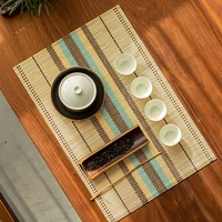 dining place mats durable multifunctional weave placemats non slip kitchen table mats table coaster bamboo placemat
