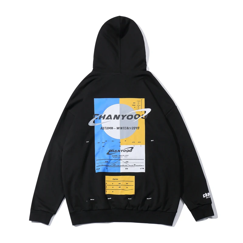 Men Hoodies Funny Formula Print Hip Hop Harajuku Japanese Streetwear Vintage Pullover Sweatshirts Hooded Leisure Man's | Мужская