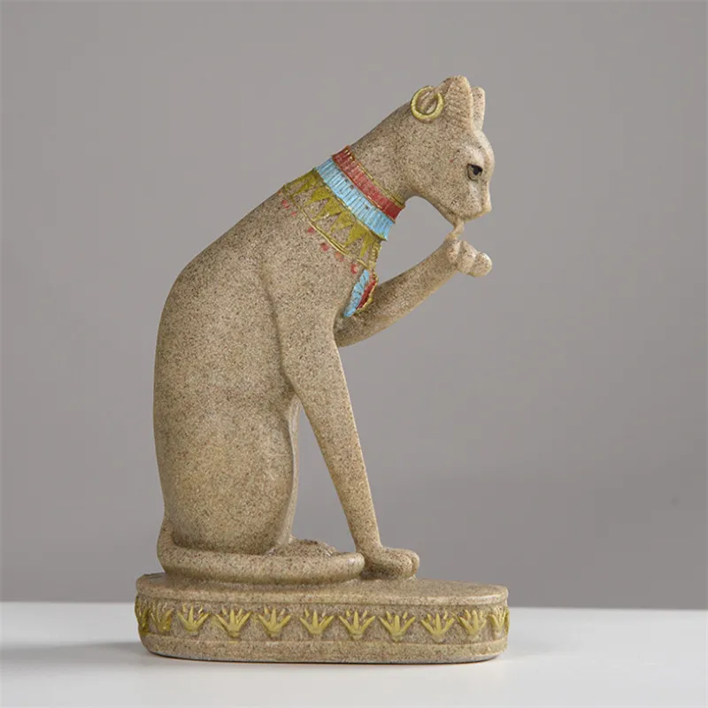 Статуэтка из натурального песчаника статуэтка египетского кота и Бога милые