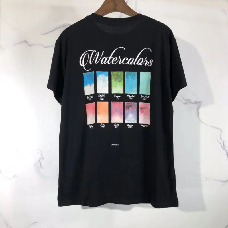 

Street fashion Amiri short sleeve T-shirt Amiri letter print Casual Short Sleeve T-shirt for men and women
