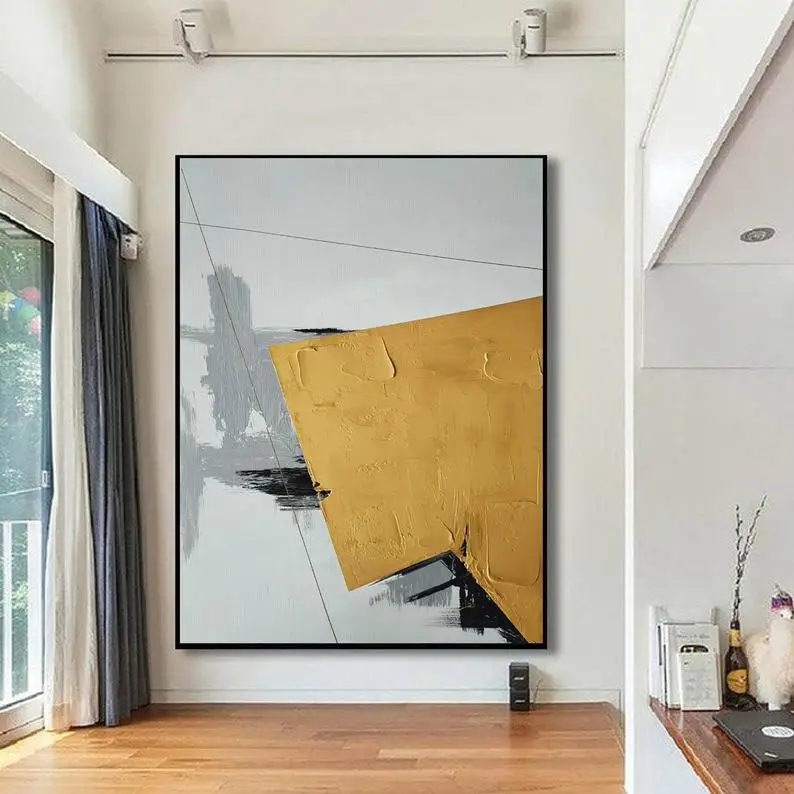 

Yellow Paintings On Canvas Abstract Painting Original Large Extra Large Wall Art Canvas Textured Wall Art Contemporary Wall Art