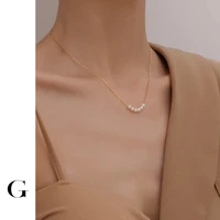 ghidbk 2020 fashion stainless steel simulated pearls chokers necklaces for women ins dainty street style collars choker