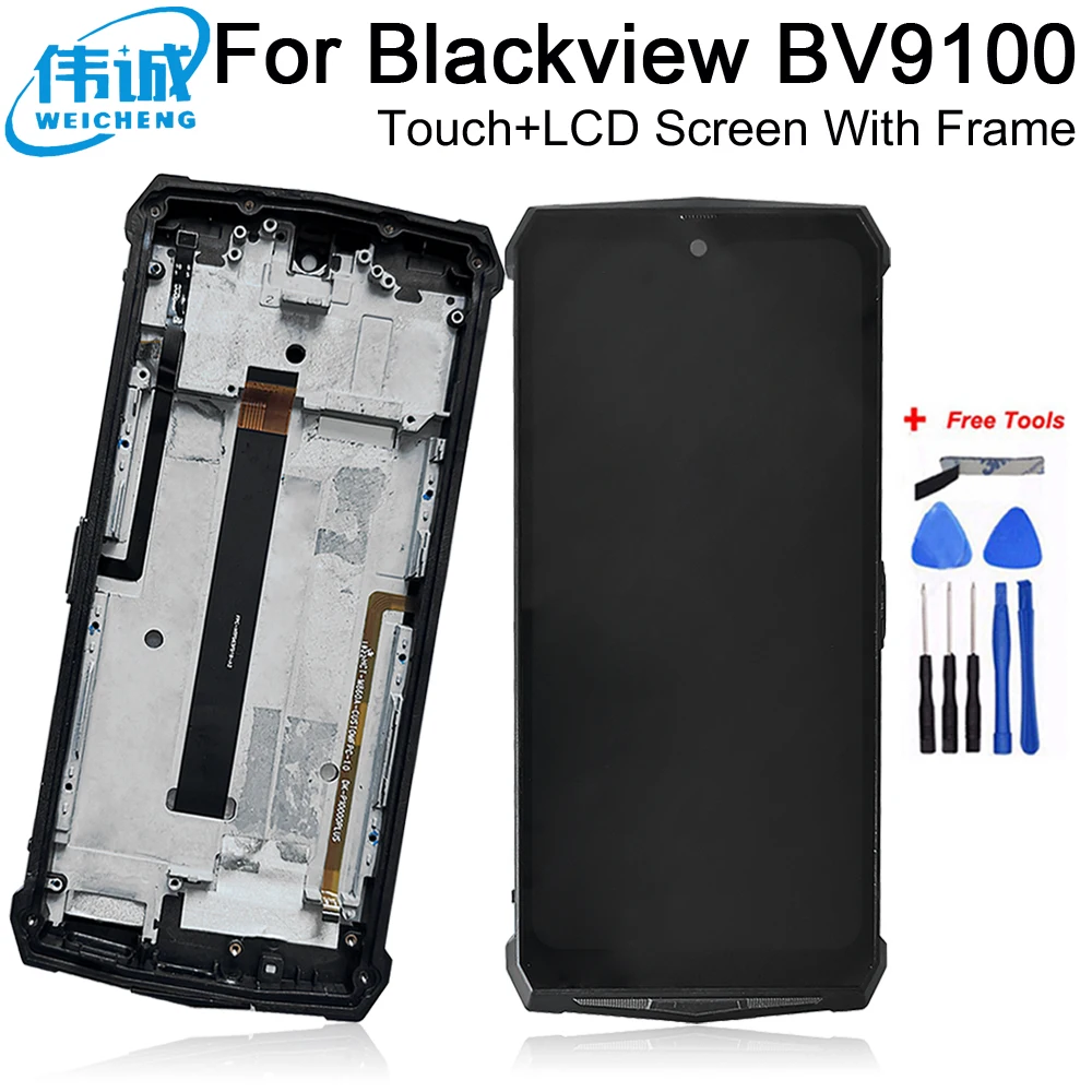 ЖК дисплей 6 3 дюйма и сенсорный экран в сборе для Blackview BV9100 с рамкой бесплатными