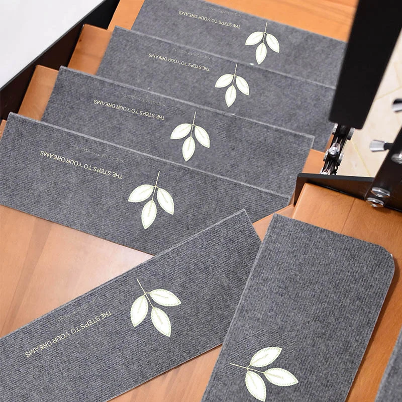 

1pc Stair Tread Carpet Mats Self Adhesive Stair Mat Anti-Skid Step Rugs Safety Mute Floor Mats Indoor Warm Carpets Protector Pad