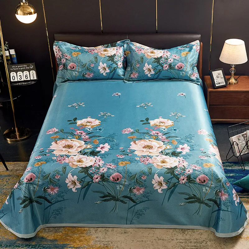 Ледяной Шелковый коврик из трех частей складной ледяной шелк кондиционер