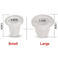 1000pcs disposable u shape tattoo ink cup cap silicone pigment holder container small large soft permanent tattoo accessory