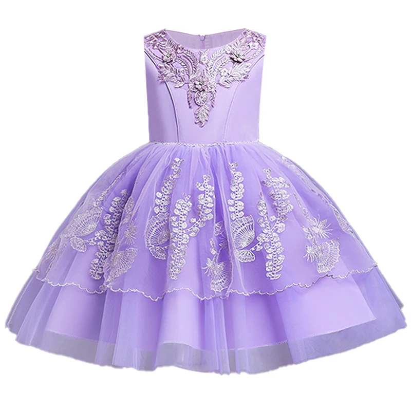 Новинка детское вечернее платье для принцессы Платье с цветочным узором девочек