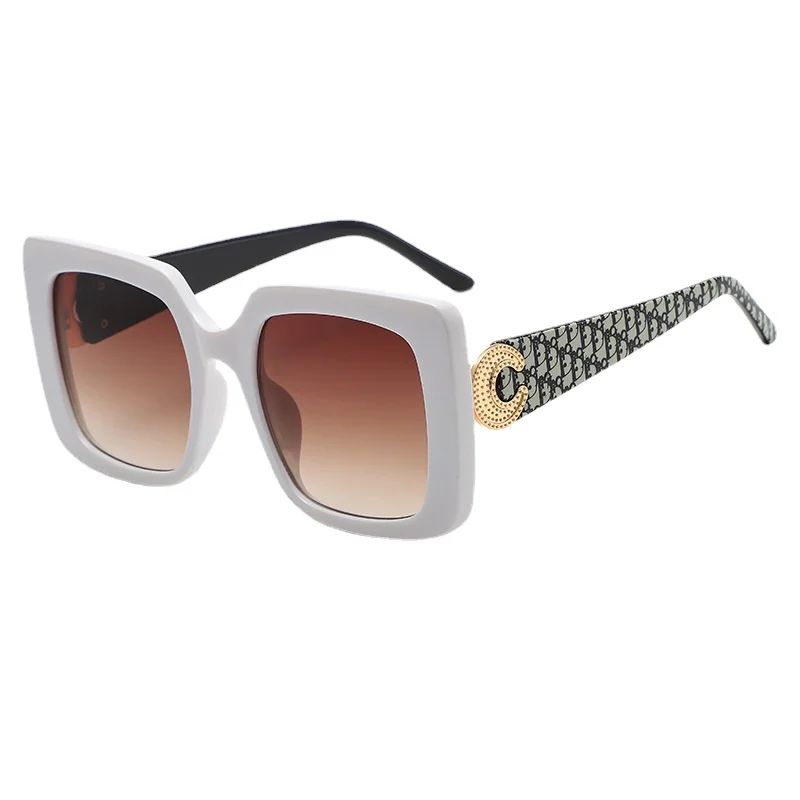 

Glasses Brand 2021 Luxury Oversized Square Sunglasses for Men Women Vintage Pink with D Feminine Fashion Shade UV400 Eyewear