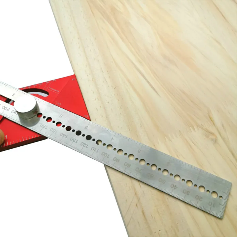 

GanWei Woodworking Scribing Steel Ruler Positioning Block Scriber Line Gauge Dividing Line Ruler for Carpentry Measuring Tool