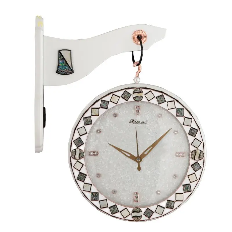 Роскошные большие настенные часы деревянные двухсторонние тихие американские с